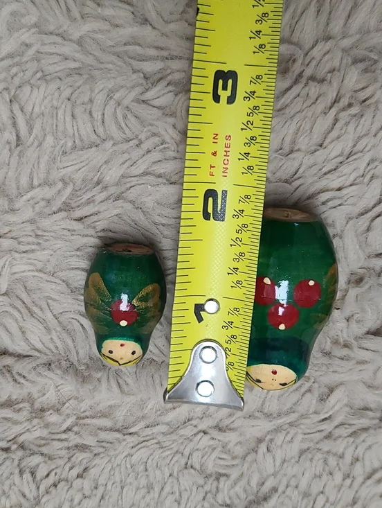 Green Russian Matryoshka Doll Holiday Decor, Set Of 4 Nesting Dolls - Picture 3 of 8